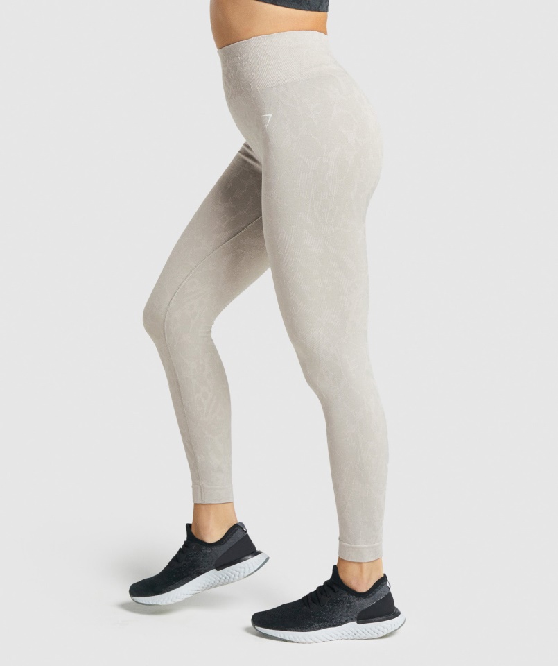 Adaptál állati Varrat Nélküli Leggings Pillangószürke Gymshark