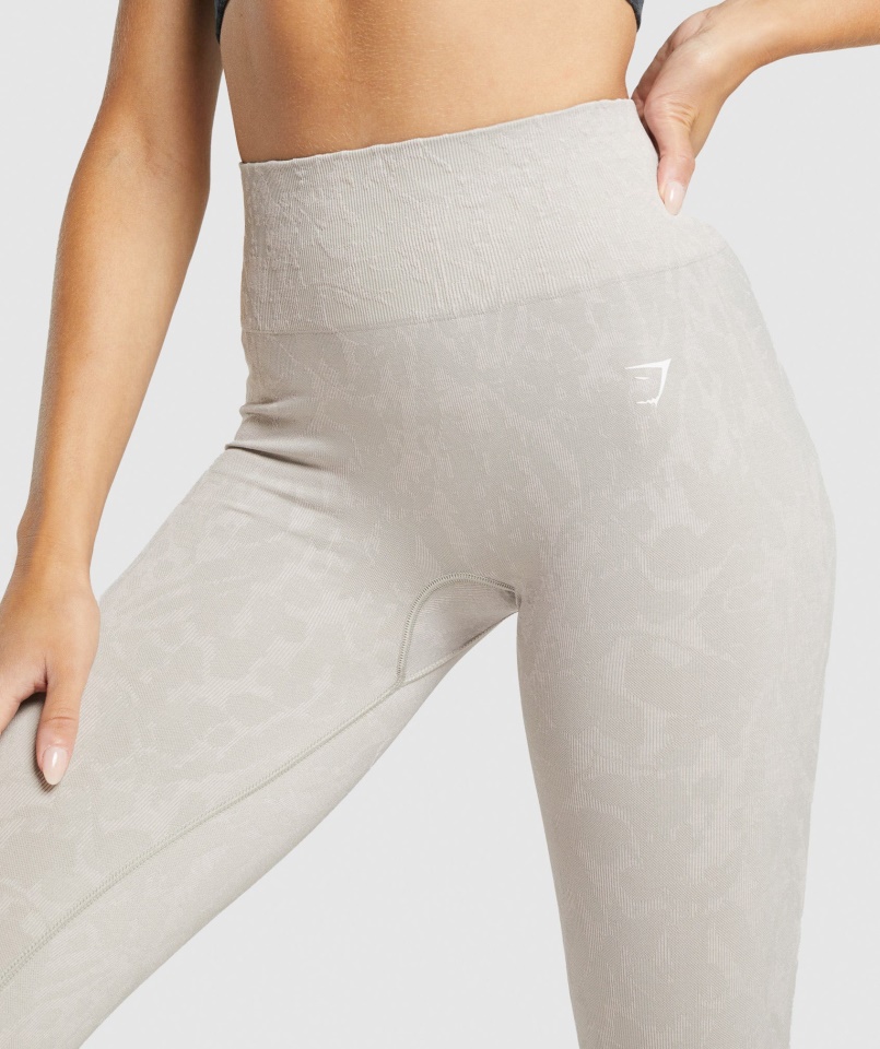 Adaptál állati Varrat Nélküli Leggings Pillangószürke Gymshark