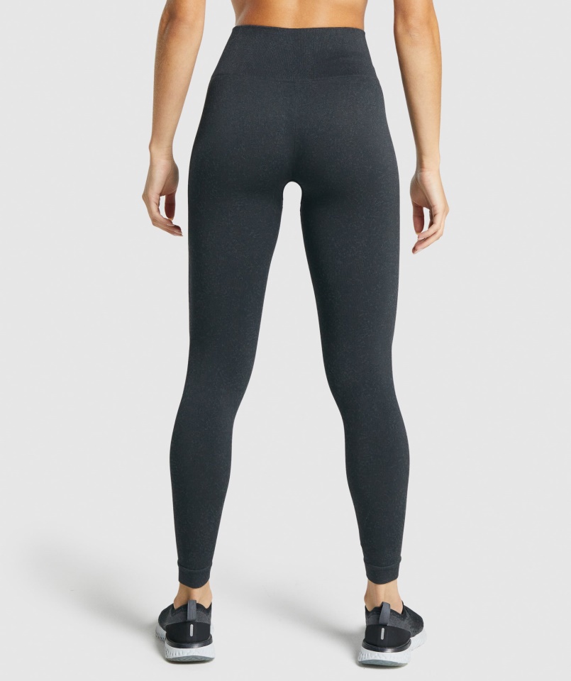 Adapt Fleck Varrat Nélküli Leggings ásványi-fekete Gymshark