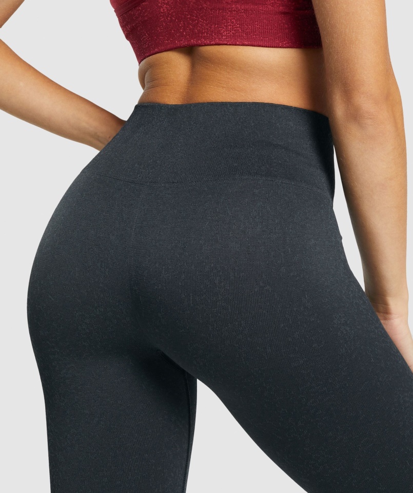 Adapt Fleck Varrat Nélküli Leggings ásványi-fekete Gymshark