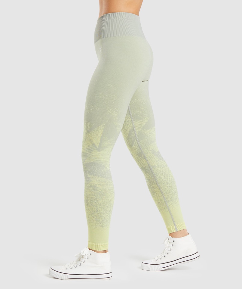Adapt Ombre Varrat Nélküli Leggings Háromszög-taupe Szürke Gymshark