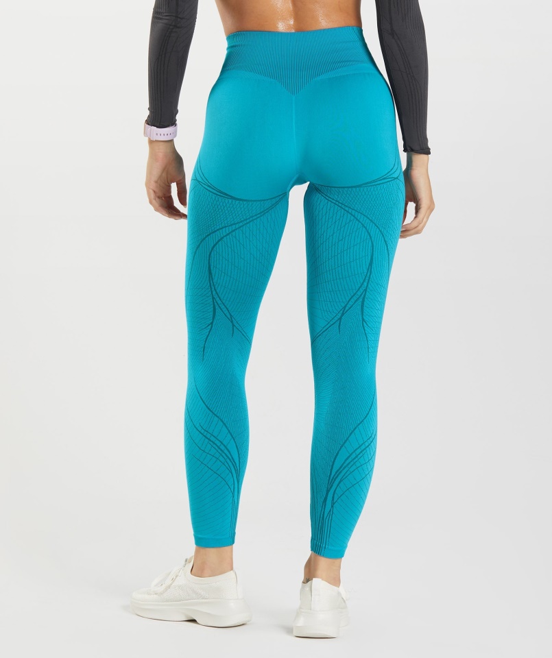Apex Seamless Leggings Shark Blue-atlantic Blue Gymshark