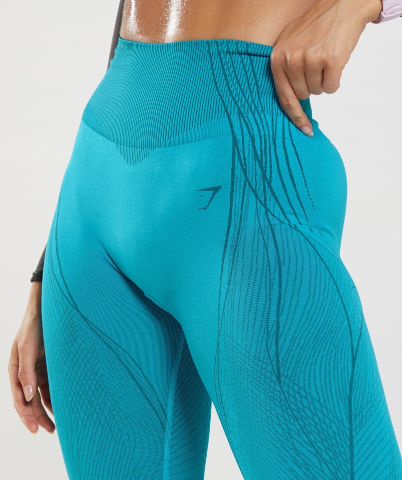Apex Seamless Leggings Shark Blue-atlantic Blue Gymshark