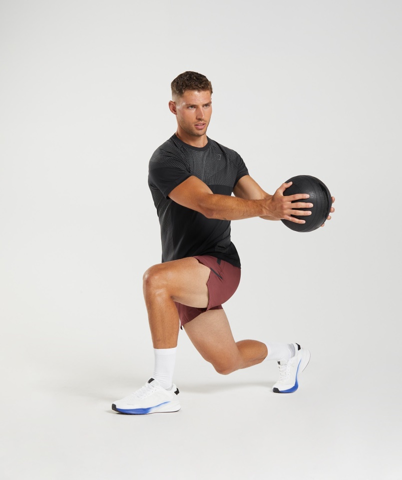 Apex Varrat Nélküli Póló Fekete Sziluettje Szürke Gymshark