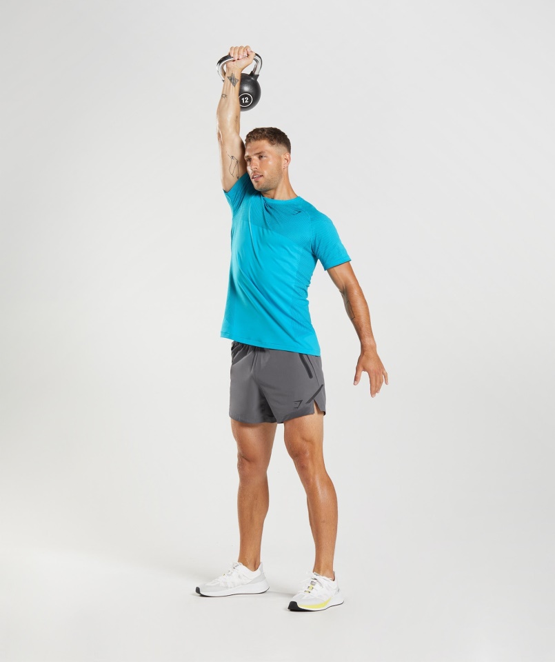 Apex Varrat Nélküli Póló Cápa Kék-atlanti Kék Gymshark