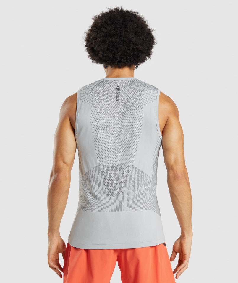 Apex Seamless Tank Világosszürke-onix Szürke Gymshark