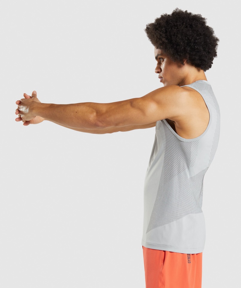 Apex Seamless Tank Világosszürke-onix Szürke Gymshark