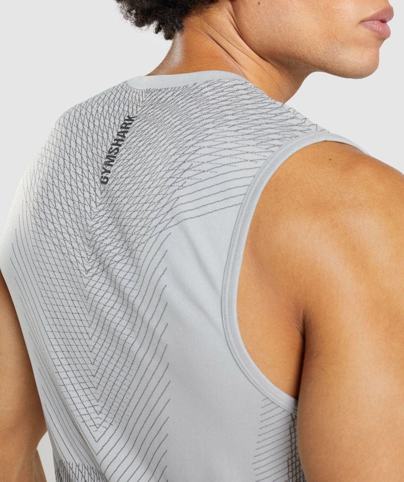 Apex Seamless Tank Világosszürke-onix Szürke Gymshark