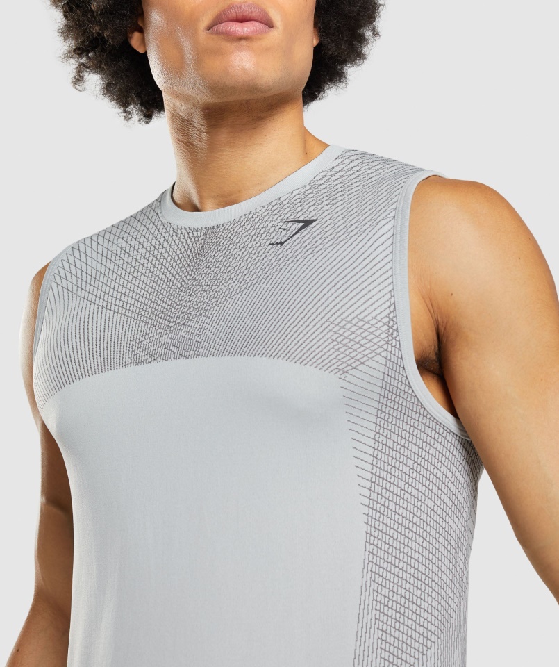 Apex Seamless Tank Világosszürke-onix Szürke Gymshark