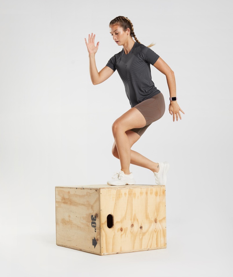 Apex Varrat Nélküli Felső ónix Szürke-fekete Gymshark