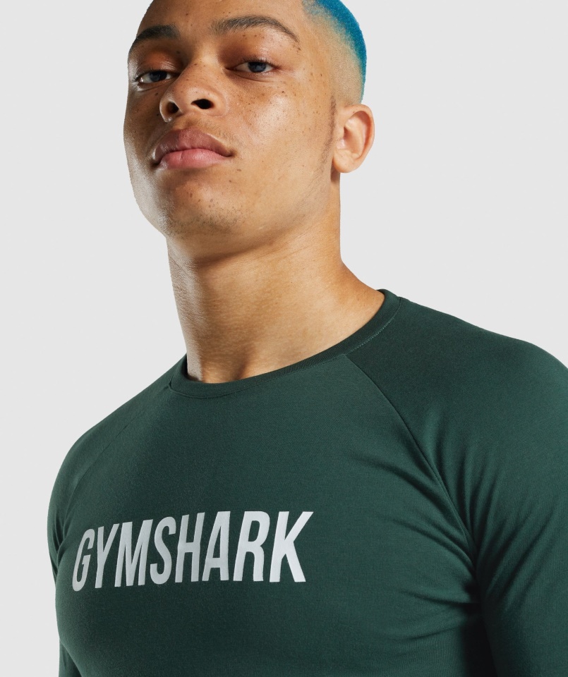 Apollo Hosszú Ujjú Póló Sötétzöld Gymshark
