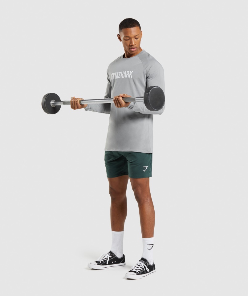 Apollo Hosszú Ujjú Póló Füstös Szürke Gymshark