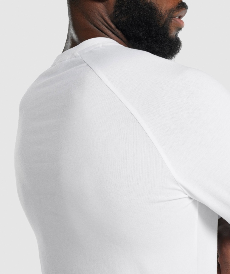 Apollo Hosszú Ujjú Póló Fehér Gymshark