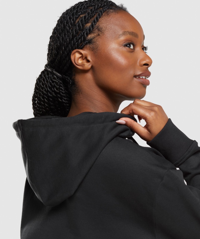 Apollo Oversize Kapucnis Fekete Gymshark