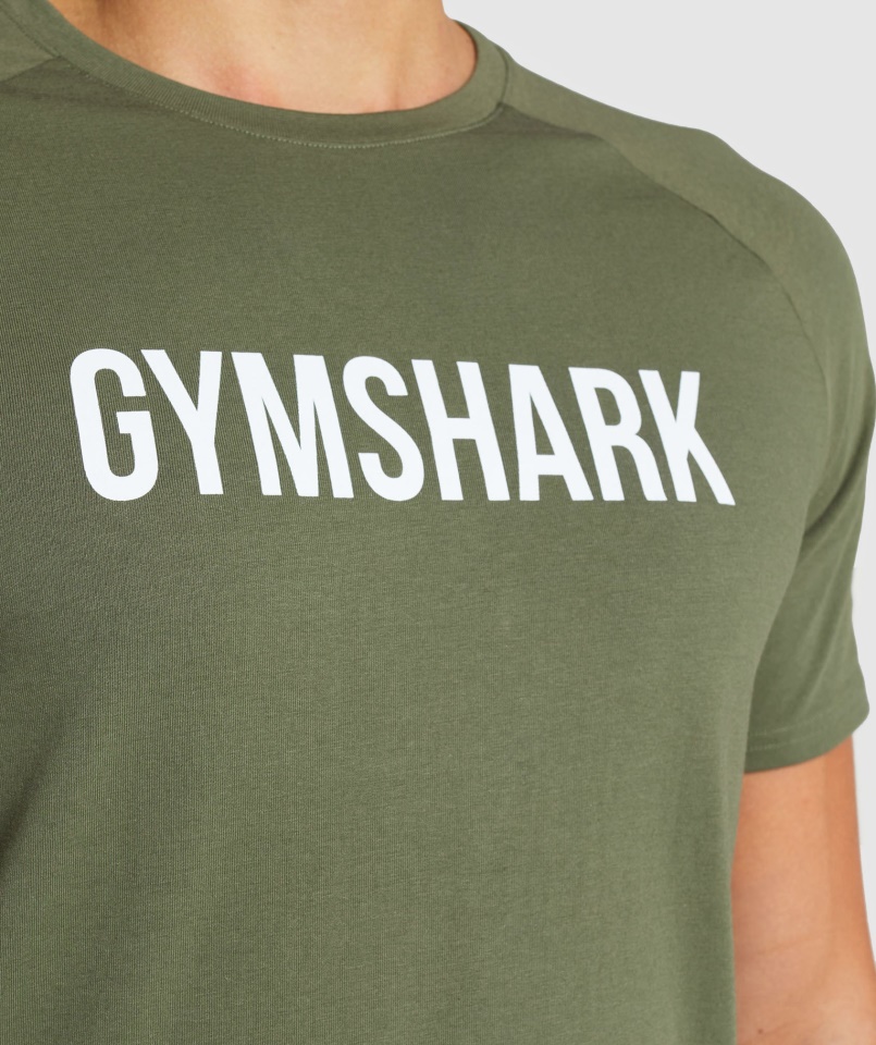 Apollo Póló Mag Olajbogyó Gymshark