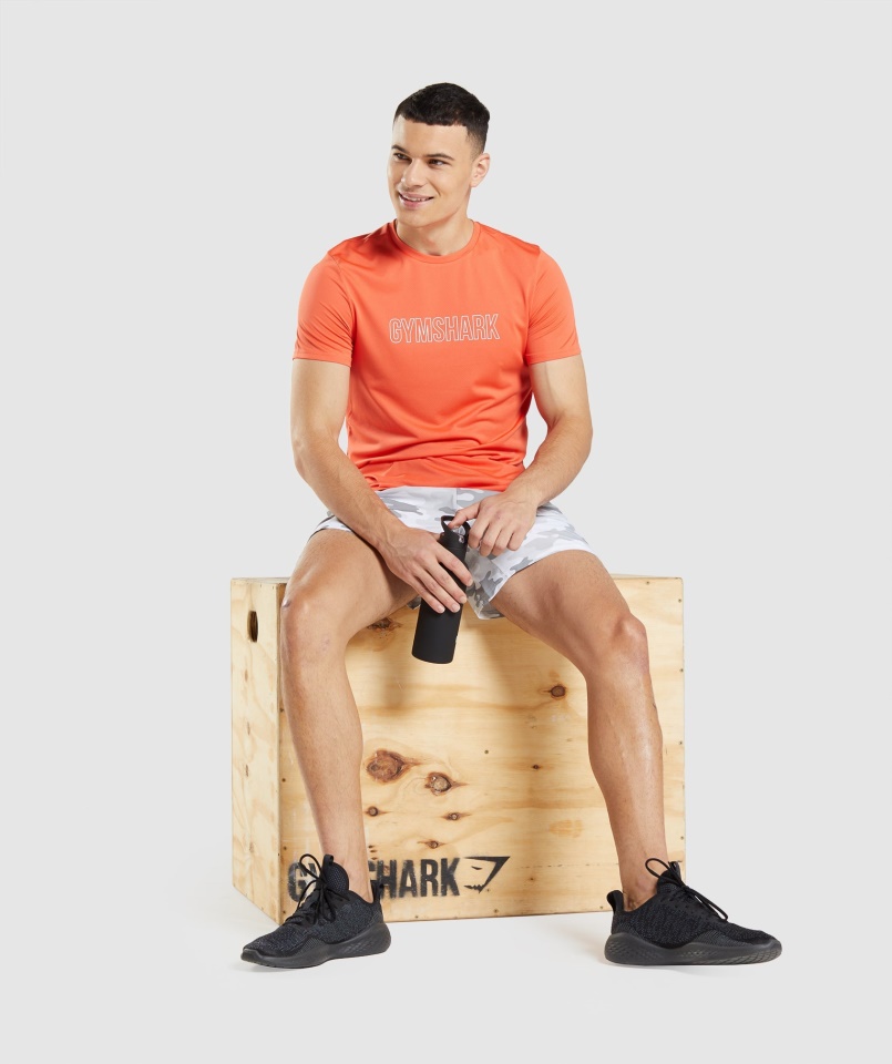 érkezés Grafikus Póló Papaya Orange Gymshark