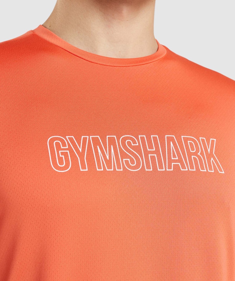 érkezés Grafikus Póló Papaya Orange Gymshark