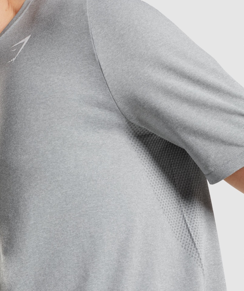 érkezés Varrat Nélküli Póló Szürke Gymshark
