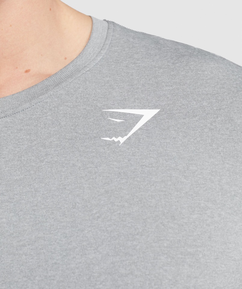 érkezés Varrat Nélküli Póló Szürke Gymshark