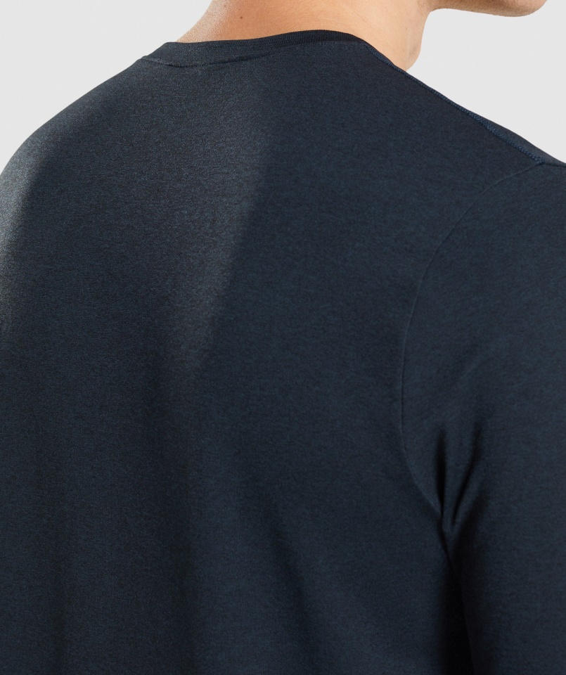 érkezés Varrat Nélküli Póló Navy Gymshark