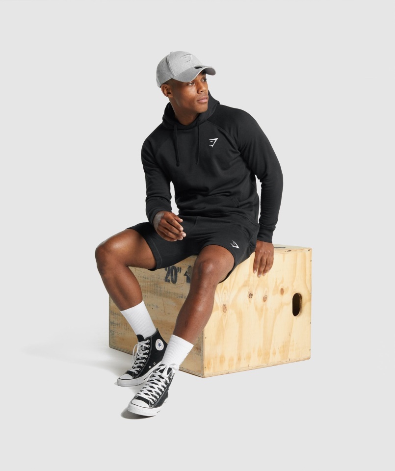 Címeres Kapucnis Fekete Gymshark