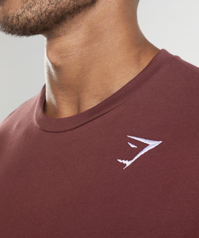 Crest Hosszú Ujjú Póló Cseresznyebarna Gymshark