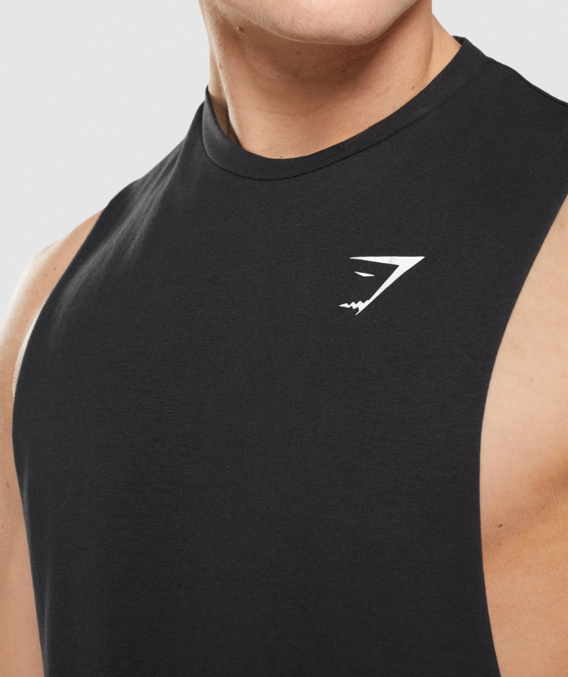 Kritikus 2.0 Leejtőkaros Tank Fekete Gymshark