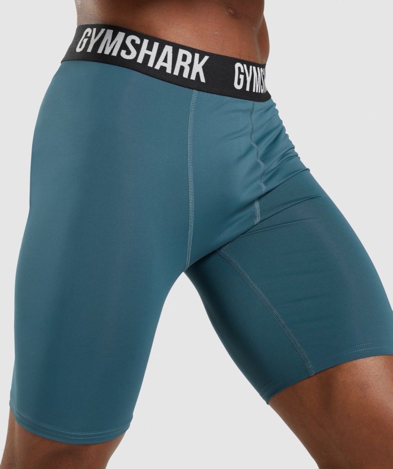 Elem Alaprétegű Rövidnadrág Toszkán Kékeszöld Gymshark