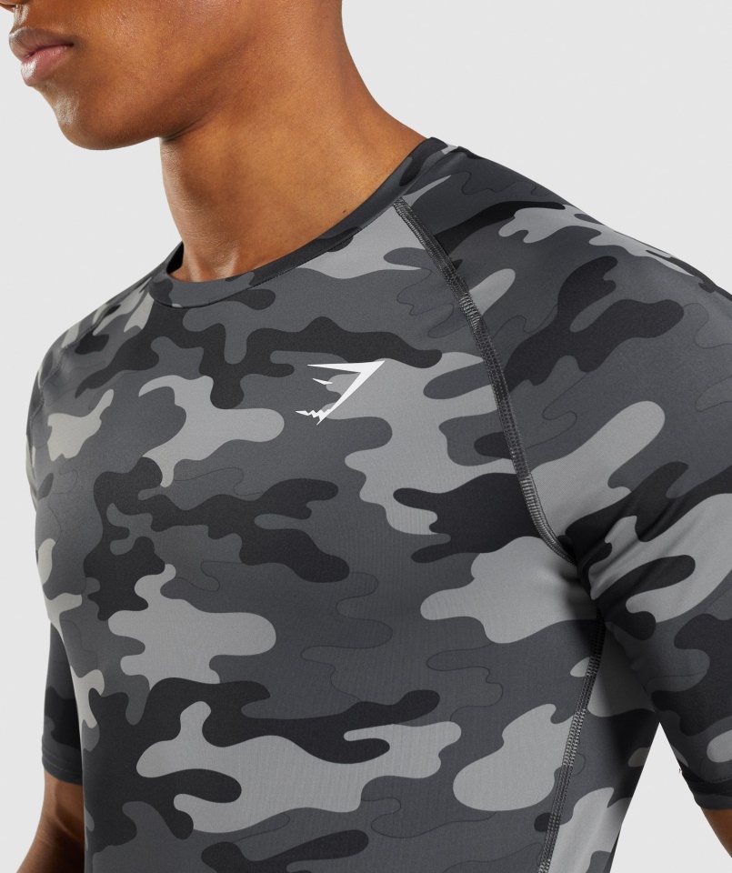 Elem Baselayer Póló Camo Szürke Mintás Gymshark
