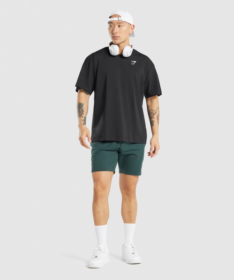 Elengedhetetlen Túlméretezett Póló Fekete Gymshark