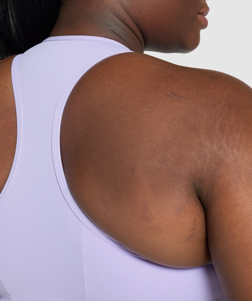 Essential Racer Hátsó Sportmelltartó Világos Lila Gymshark