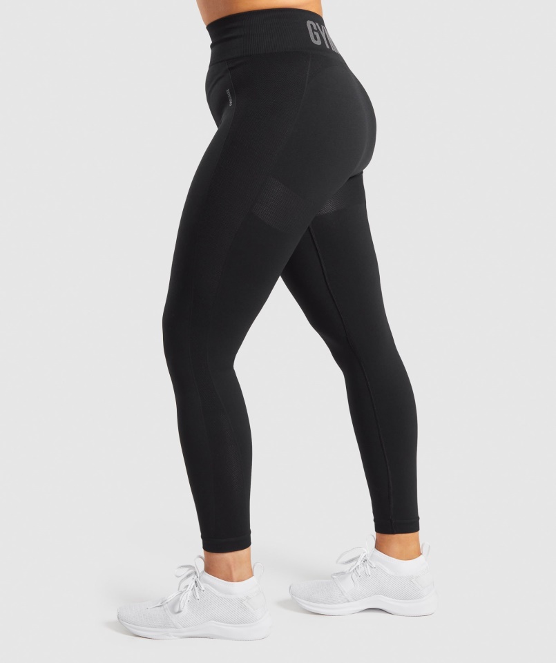Flex Magas Derekú Leggings Fekete-szén Gymshark