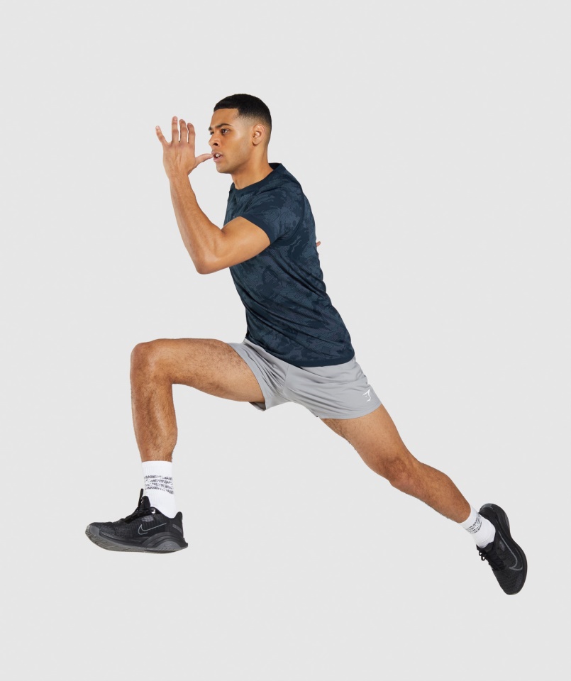 Geo Varrat Nélküli Póló Sötétkék Gymshark