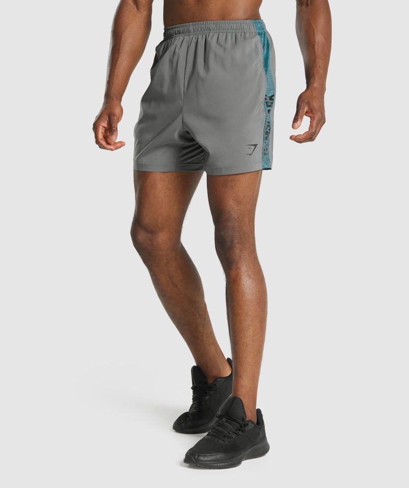 Grafikus Sport Rövidnadrág Szürke Gymshark