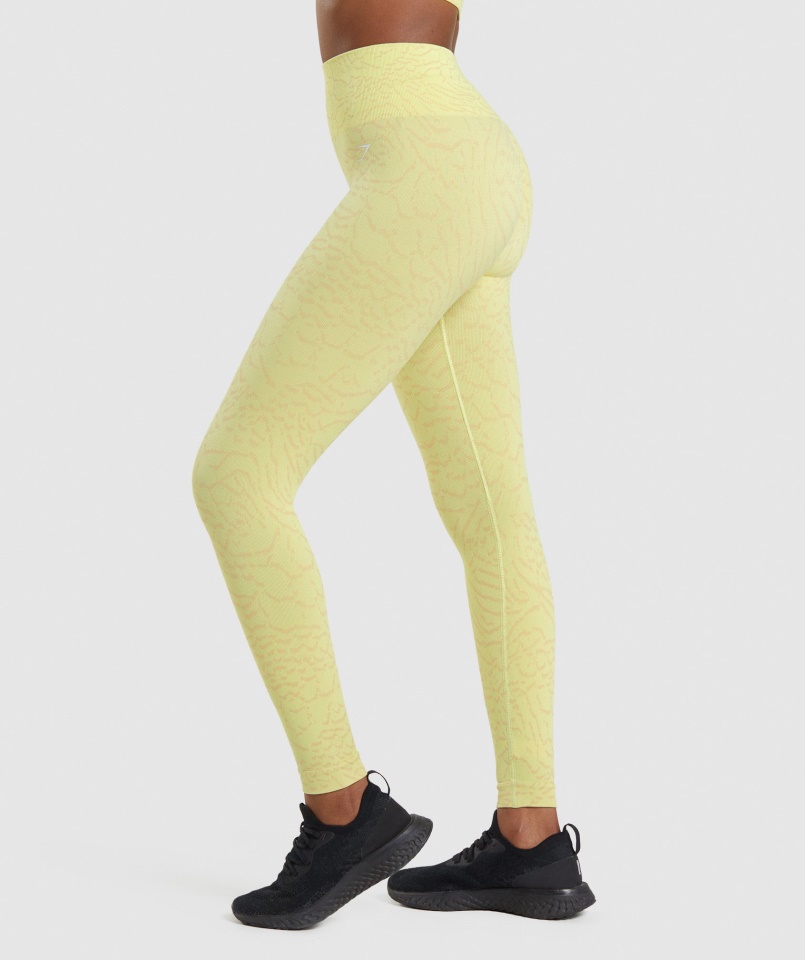 Gymshark Adapt Animal Seamless Leggings Hibrid-szentjánosbogár Sárga