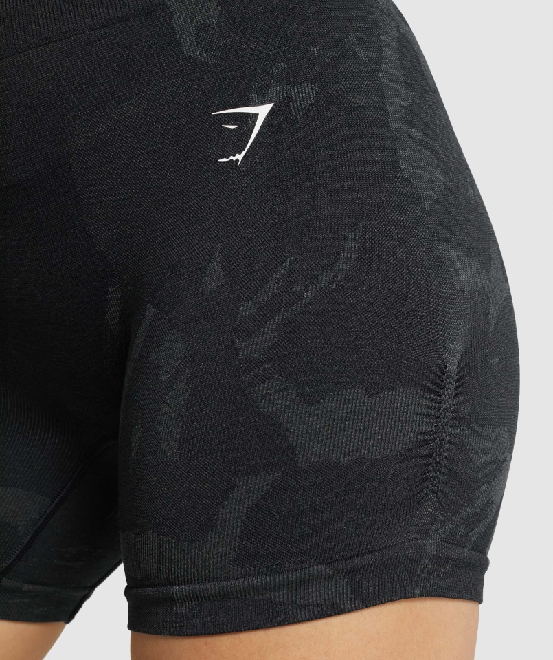 Gymshark Adapt Camo Varrat Nélküli Rövidnadrág Szavanna-fekete