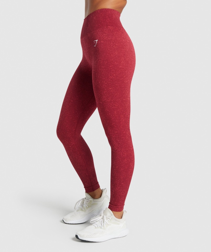 Gymshark Adapt Fleck Varrat Nélküli Leggings ásványi-bordó