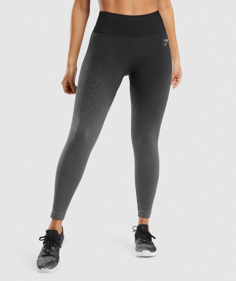 Gymshark Adapt Ombre Varrat Nélküli Leggings Fekete-szürke