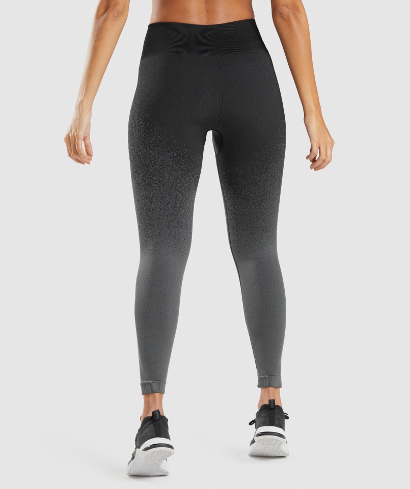 Gymshark Adapt Ombre Varrat Nélküli Leggings Fekete-szürke