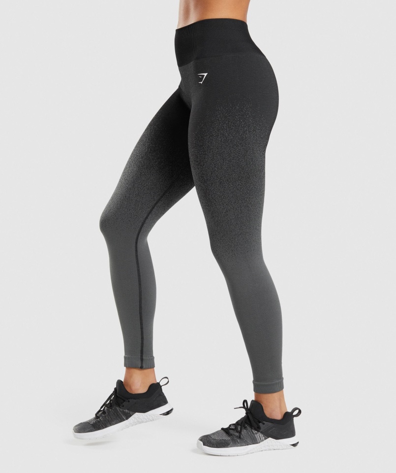 Gymshark Adapt Ombre Varrat Nélküli Leggings Fekete-szürke