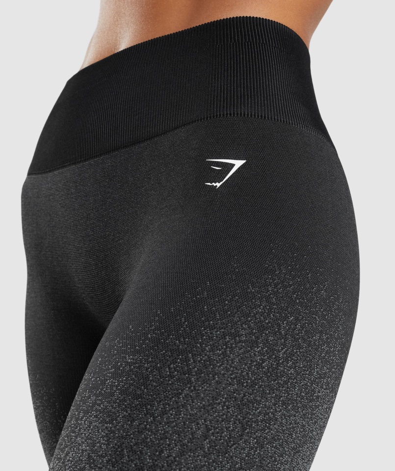 Gymshark Adapt Ombre Varrat Nélküli Leggings Fekete-szürke