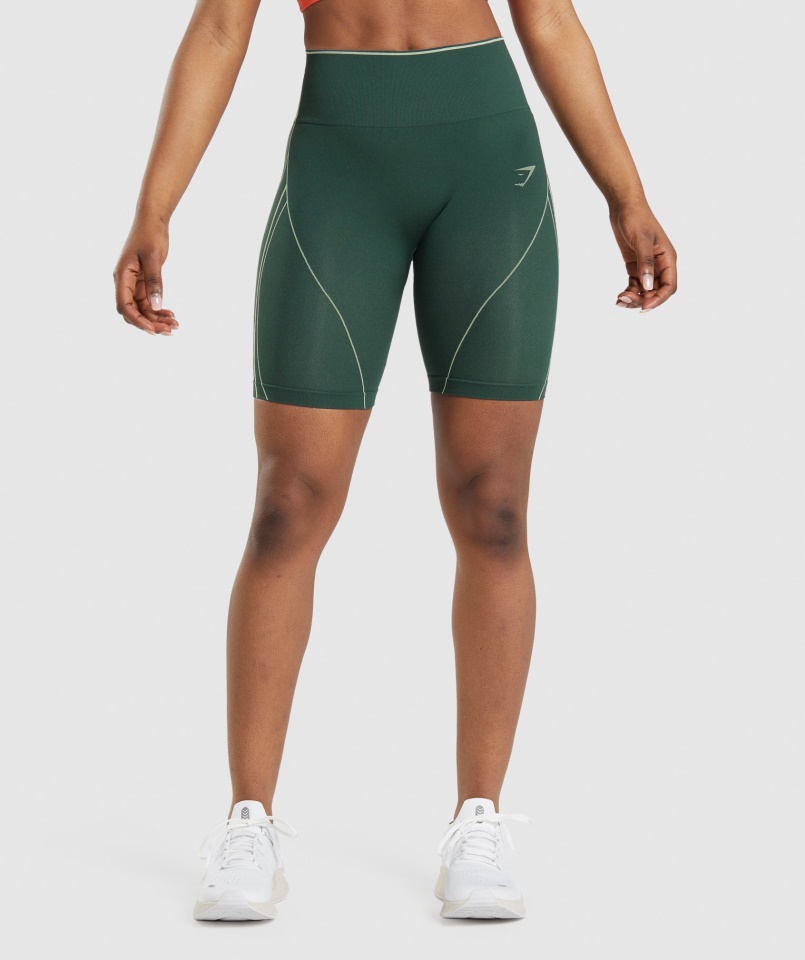 Gymshark Apex Seamless High Rise Short Obszidián Zöld-uborka Zöld
