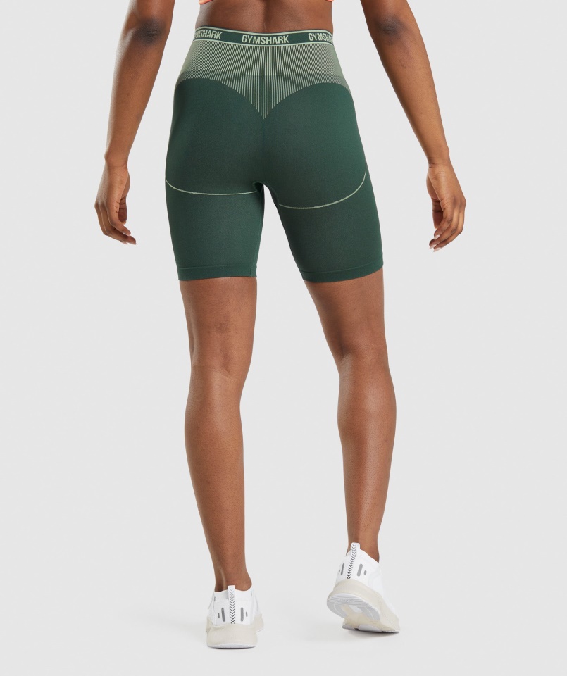 Gymshark Apex Seamless High Rise Short Obszidián Zöld-uborka Zöld
