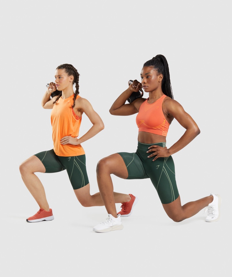 Gymshark Apex Seamless High Rise Short Obszidián Zöld-uborka Zöld