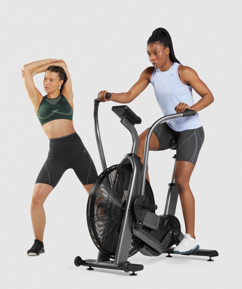 Gymshark Apex Varrat Nélküli Magas Emelkedés Rövid ónix Szürke-levendula Kék