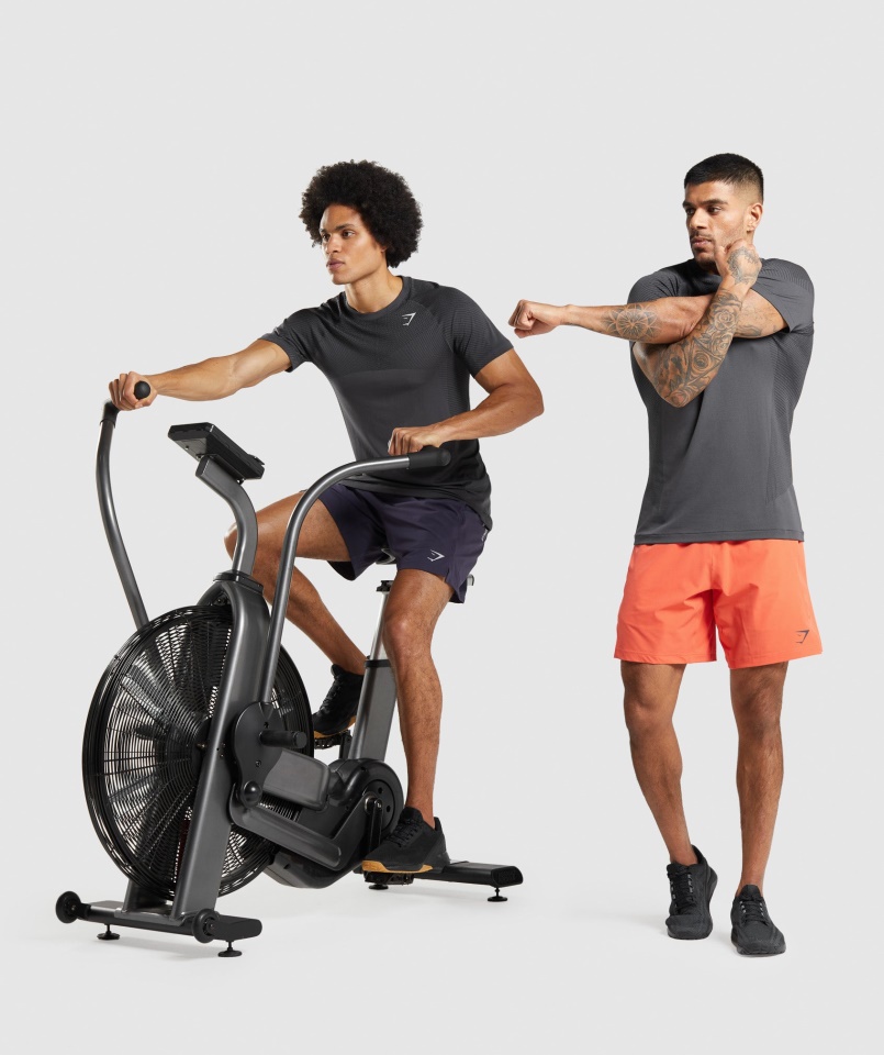 Gymshark Apex Varrat Nélküli Póló Onyx Szürke-fekete