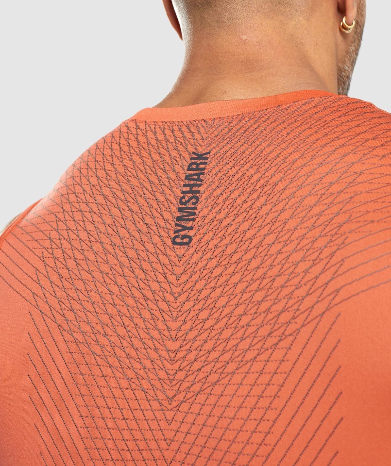 Gymshark Apex Seamless Tank Papaya Narancs-onix Szürke