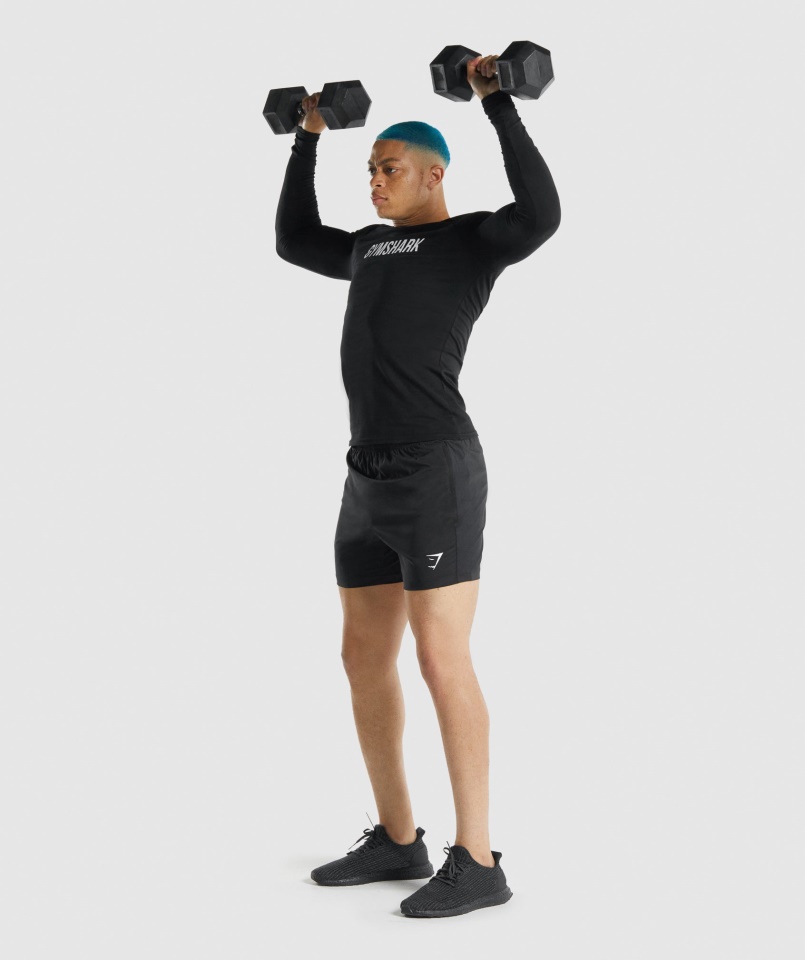 Gymshark Apollo Hosszú Ujjú Póló Fekete