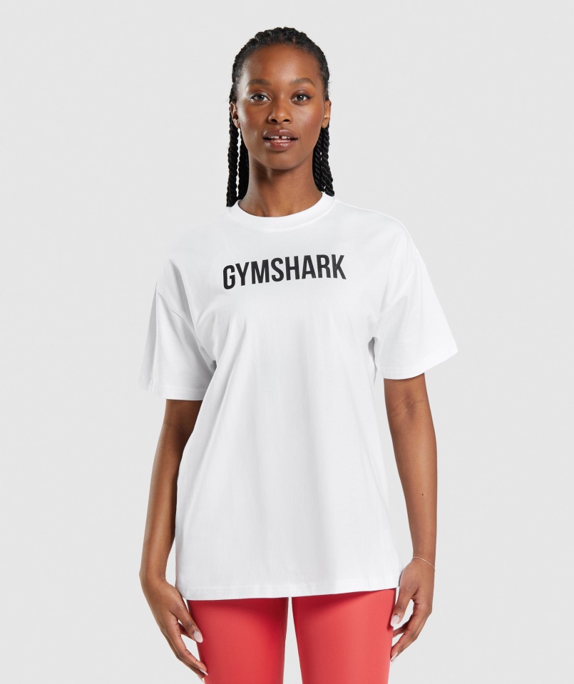 Gymshark Apollo Oversize Póló Fehér