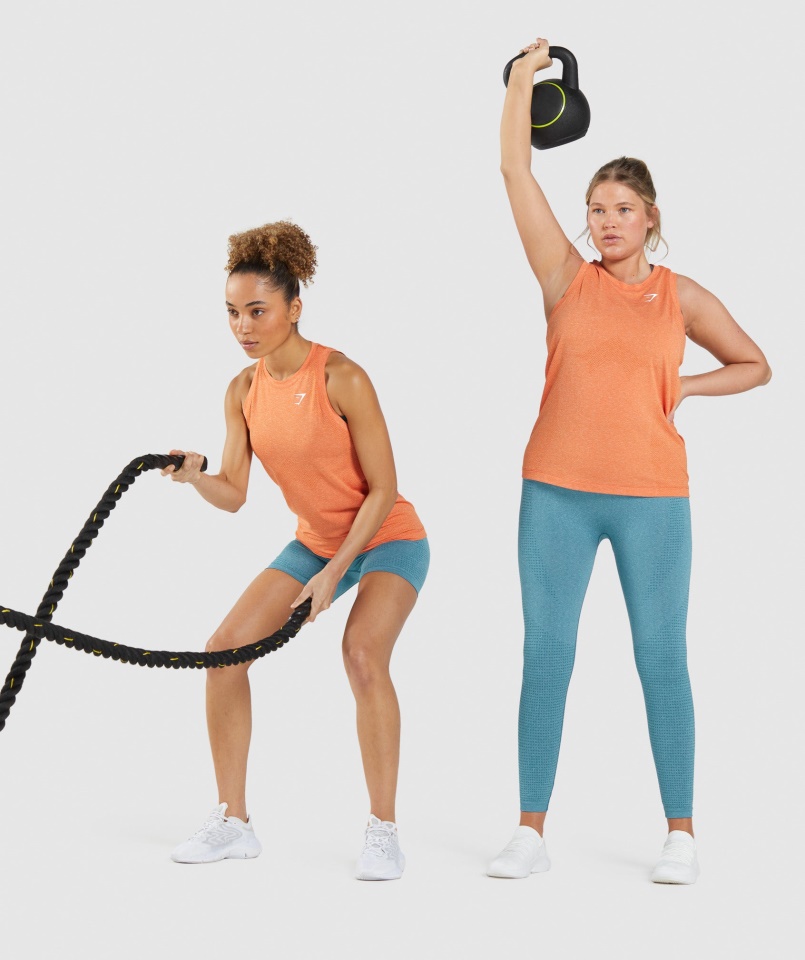 Gymshark Sárgabarack Narancs Márga Vital Seamless 2.0 Könnyű Tank